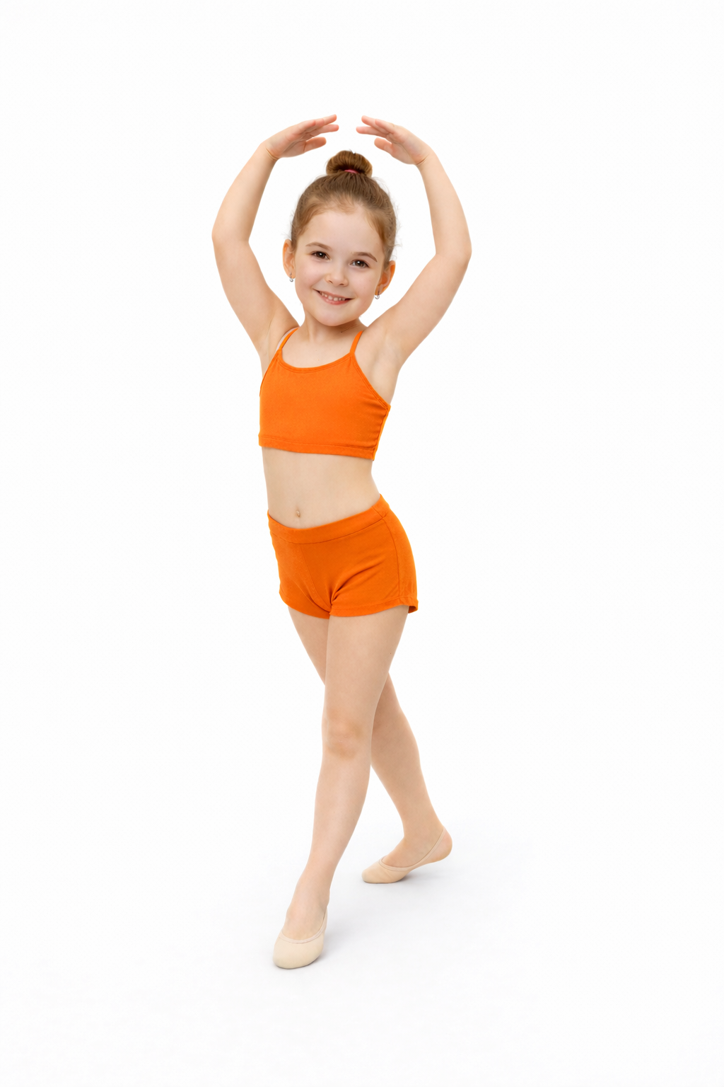 TOP DANZA SPALLINE SOTTILI ARANCIONE BABY
